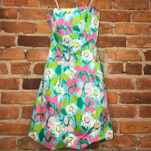 Lilly Pultizer Strapless Dress with Pockets